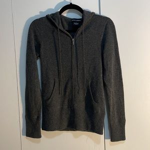 100% Cashmere full zip hoodie